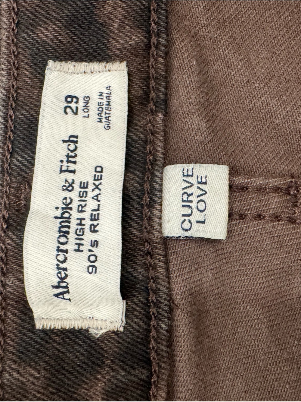 Abercrombie & Fitch Brown Black Leopard Print Straight Leg Jeans - Picture 4 of 4